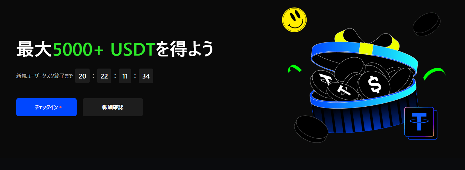 BingX：最大6,000USDTの入金ボーナス