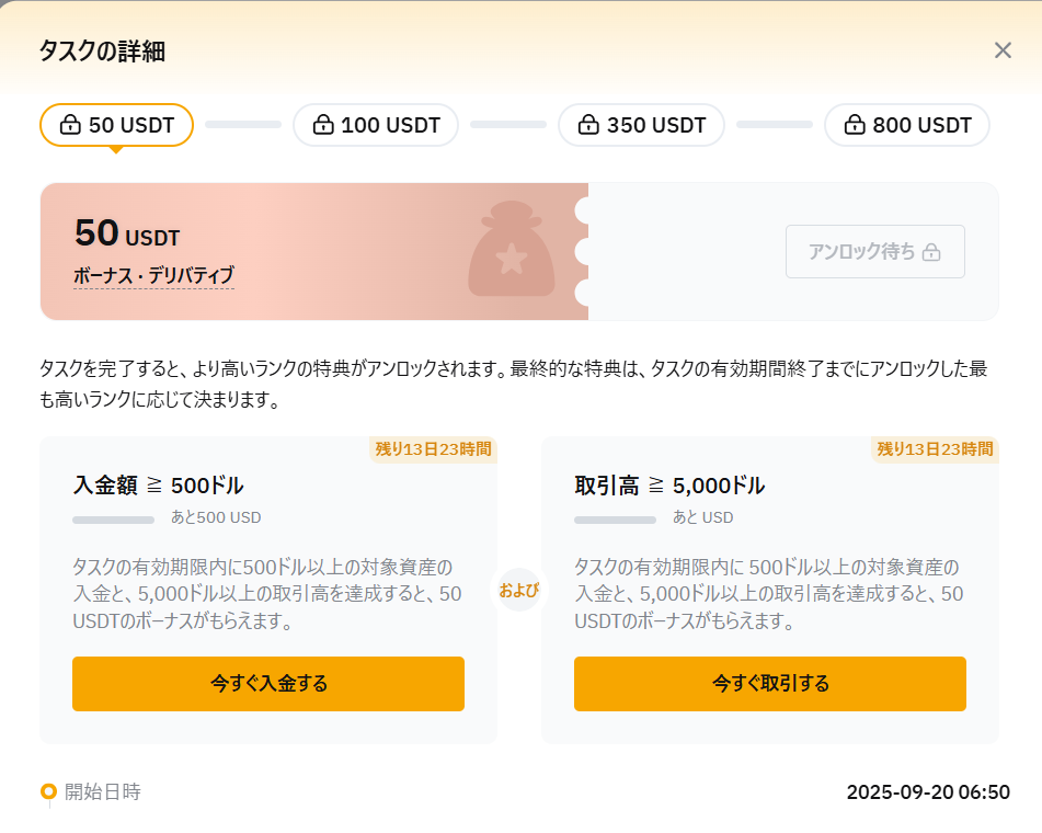 Bybit：最大30,000USDTの入金ボーナス