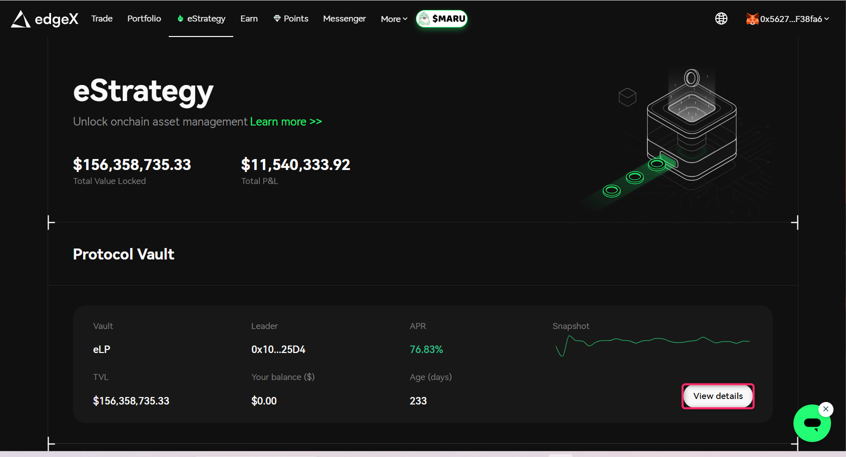 USDTをeLPに預け入れる