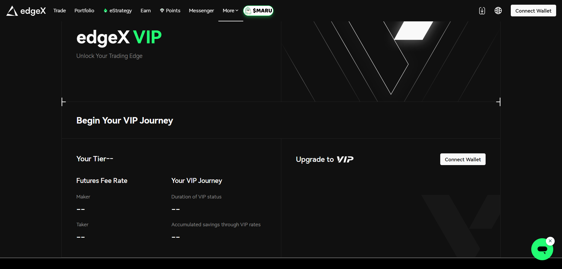 edgeX VIPになると手数料が2週間の取引量に応じて段階的に割引される