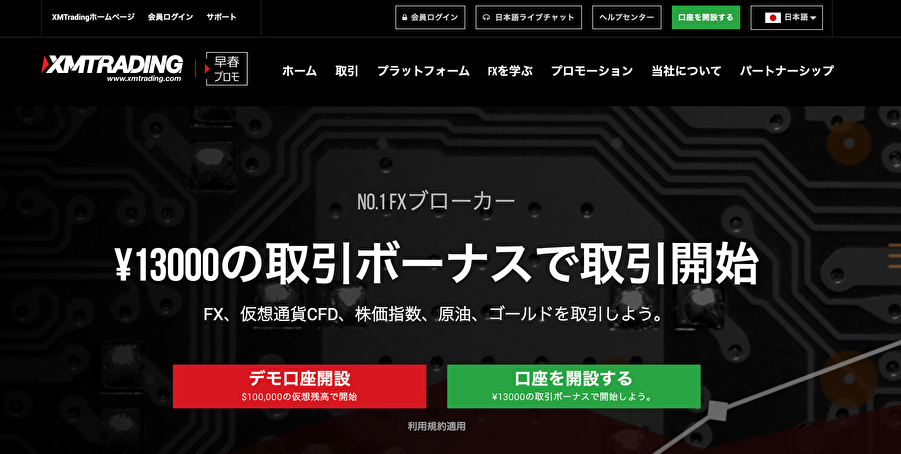 XMTrading｜口座開設ボーナス1万5千円【期間限定】