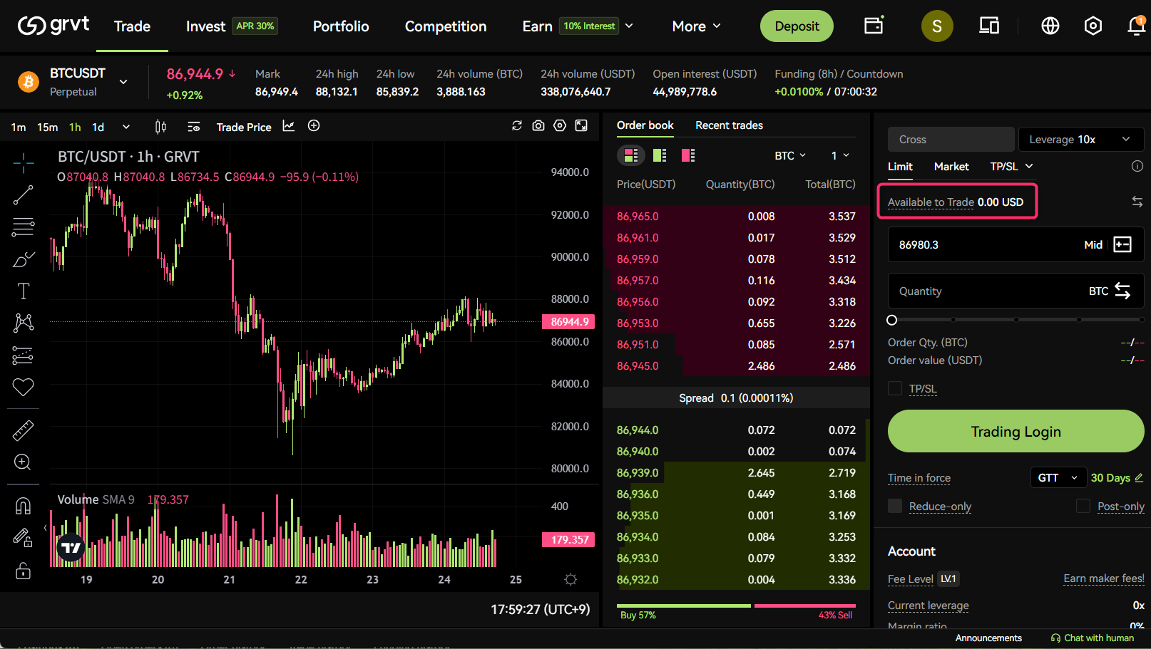 TradingAccount残高を確認して完了