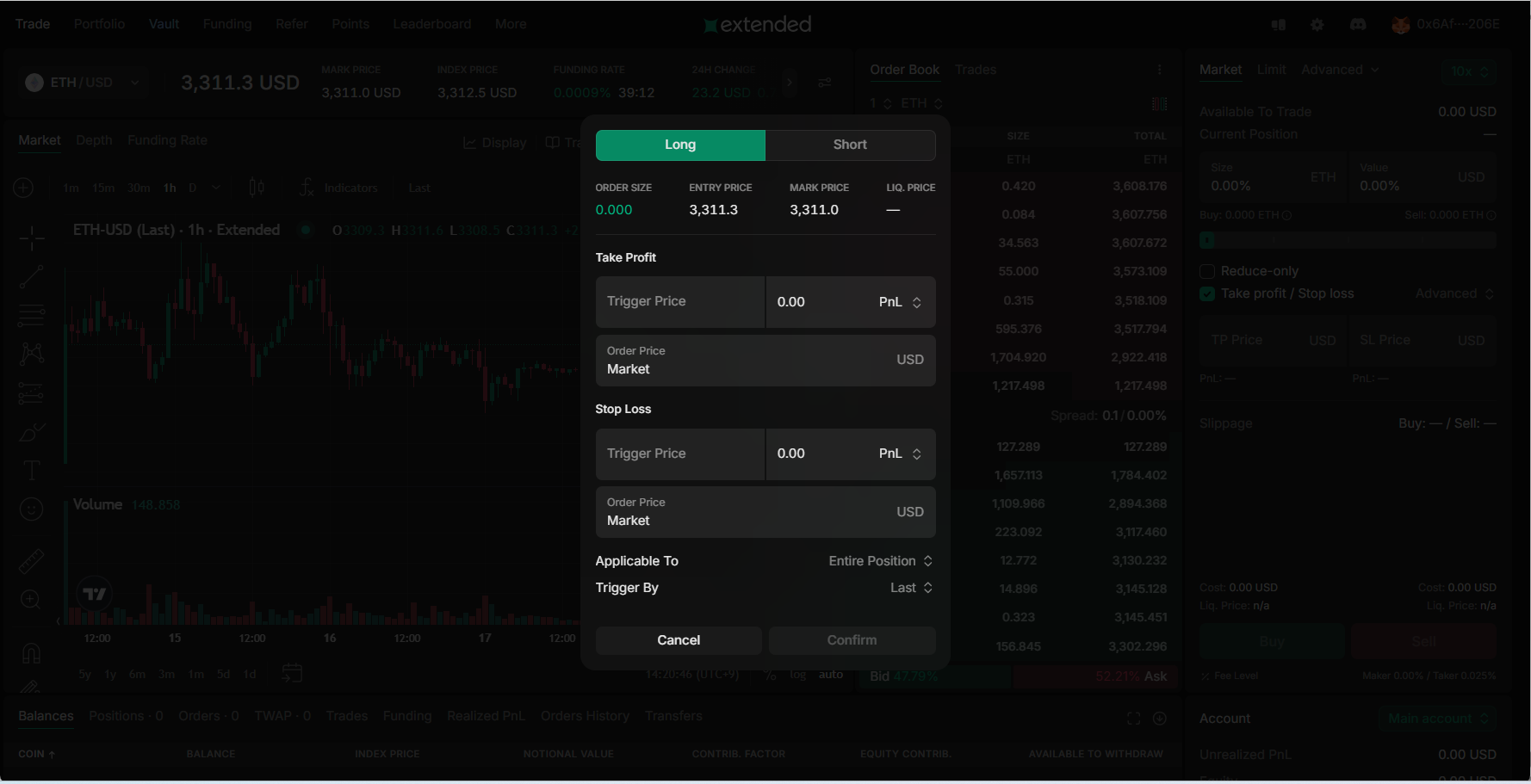 利確（TP）/損切り（SL）ラインを設定する