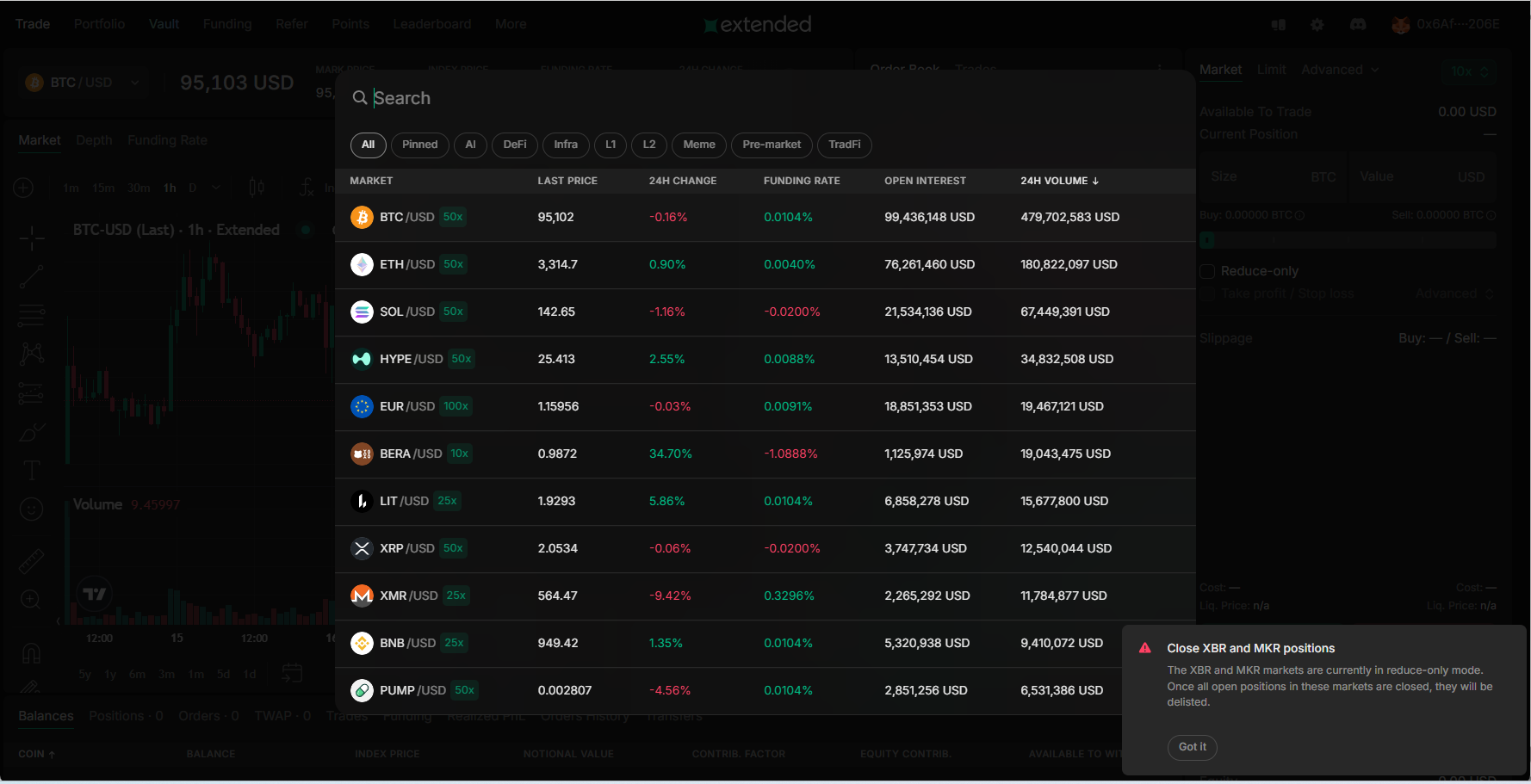 検索 or 一覧から取引ペアを探す