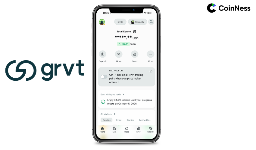 Grvtはアプリで先物取引と利回り運用ができるPerpDEX