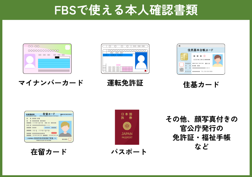 FBSで本人確認書類として使える書類