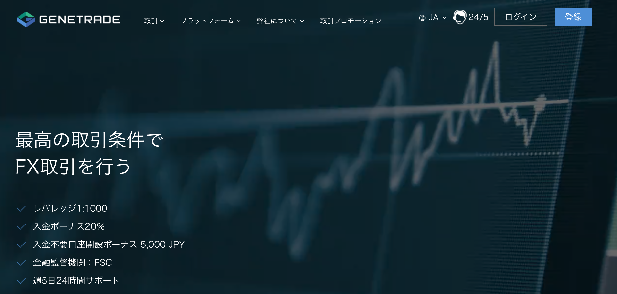 GeneTrade:5,000円の口座開設ボーナス